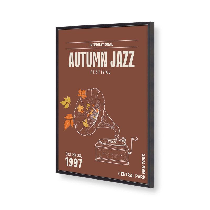 Autumn Jazz Festival, reproduction d'affiche, Zinc patiné, H 21,25 po x l 17,25 po