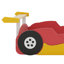 Lit plateforme avec roulettes Race-108813587