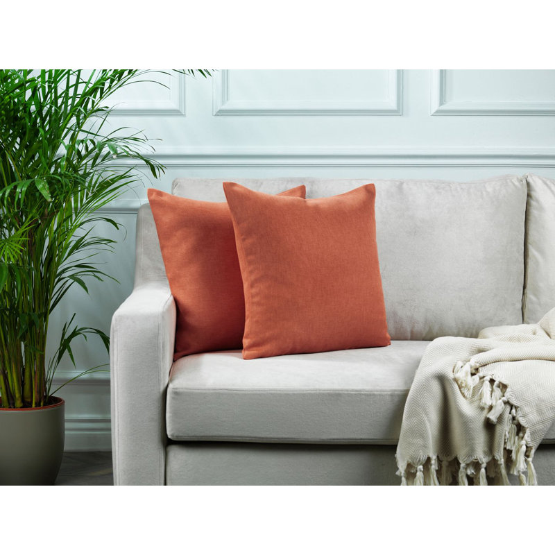 Indoor / Outdoor Rectangular Lumbar Pillow Cover - 1 Pc, 50 x 50cm, Orange
