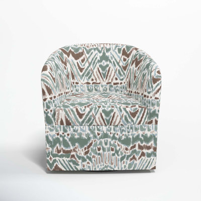Lesia Upholstered Swivel Barrel Chair