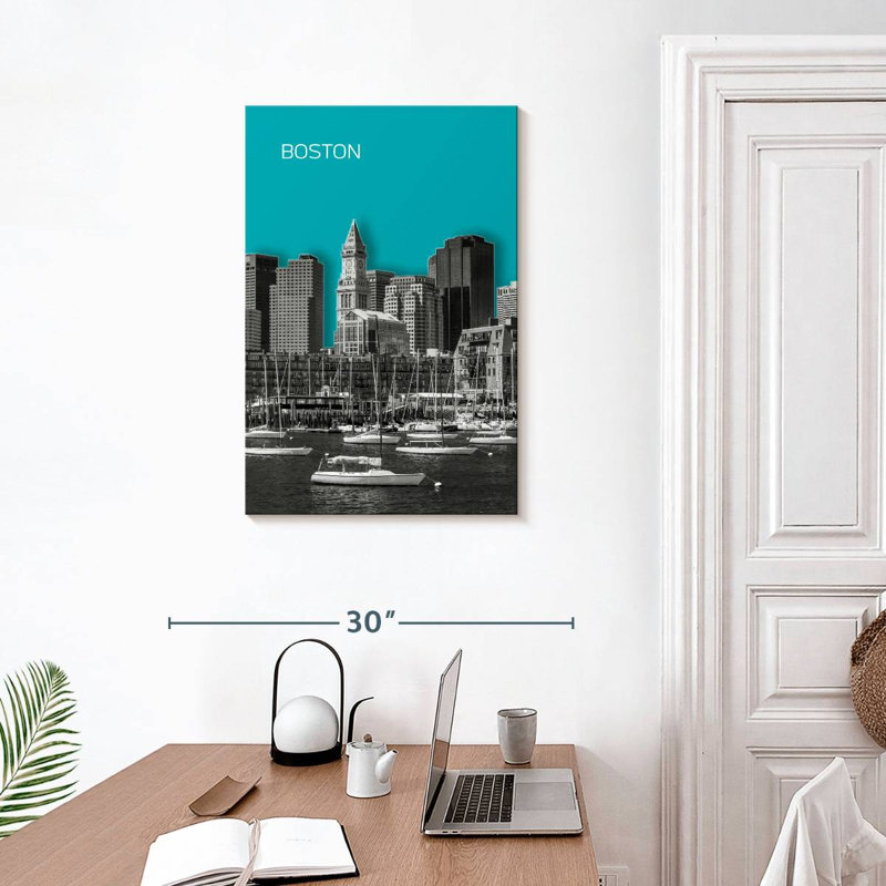 Horizon moderne de Sirci à Boston, H 30 po x l 20 po