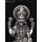4 Inch Small Blessing Goddess Lakshmi Silver Plated Brass Statue