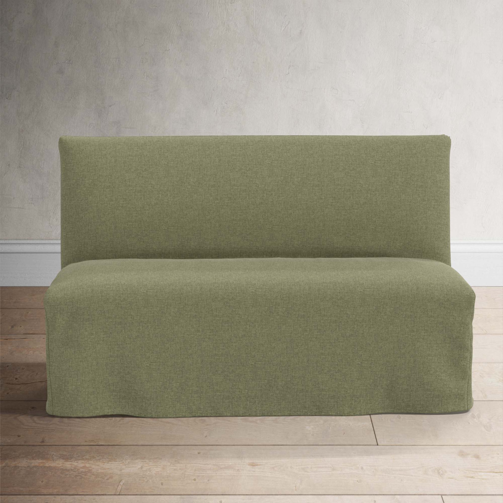 Silvia 57" Dining Bench, Zuma Laurel Textured Linen