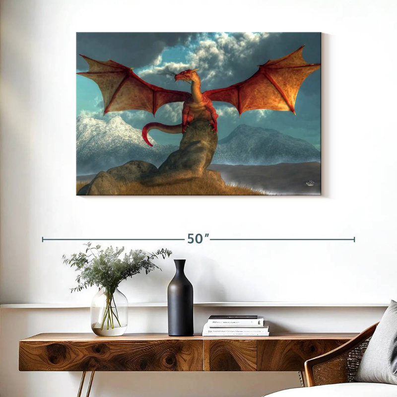Fire Dragon, 26" H x 39" W