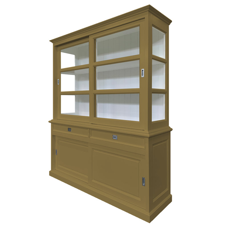 Tatum Display Cabinet, Green Brown