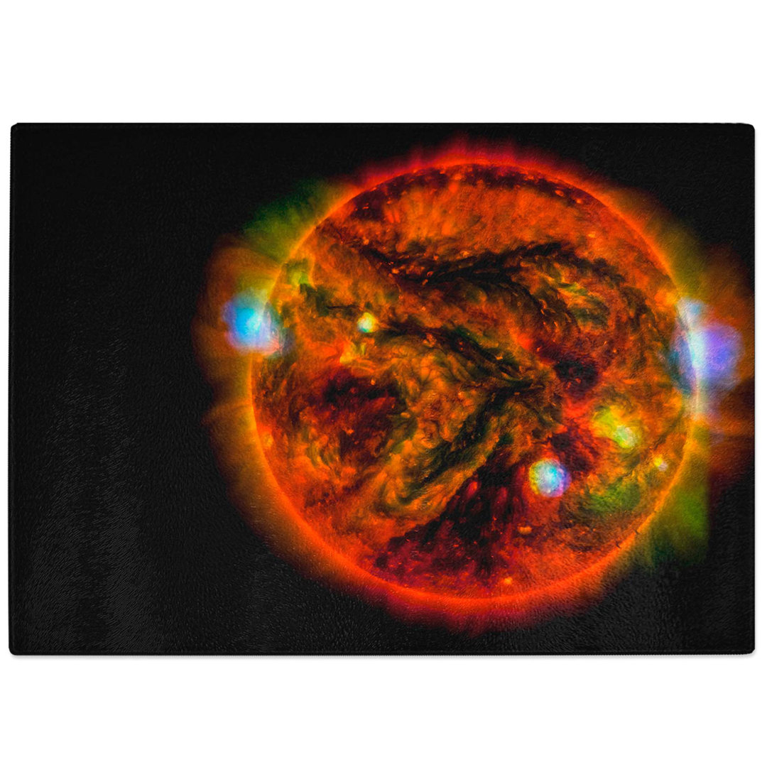 Tempered Glass Staring at the Sun Chopping Board