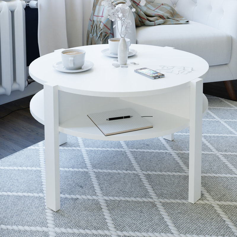 Tobago Coffee Table with Storage, White