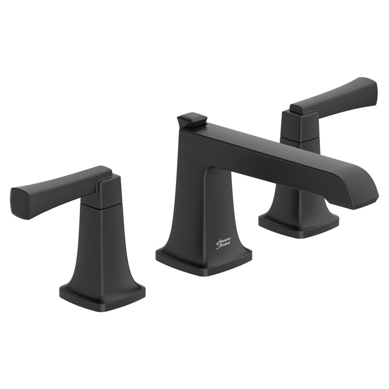 Townsend Widespread 2-handle Bathroom Faucet with Drain Assembly, Matte Black