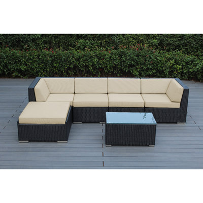 Billyjo Wicker 4 - Person Seating Group with Cushions - No Assembly