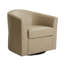 Fauteuil d'appoint pivotant rembourré en similicuir-1758708719