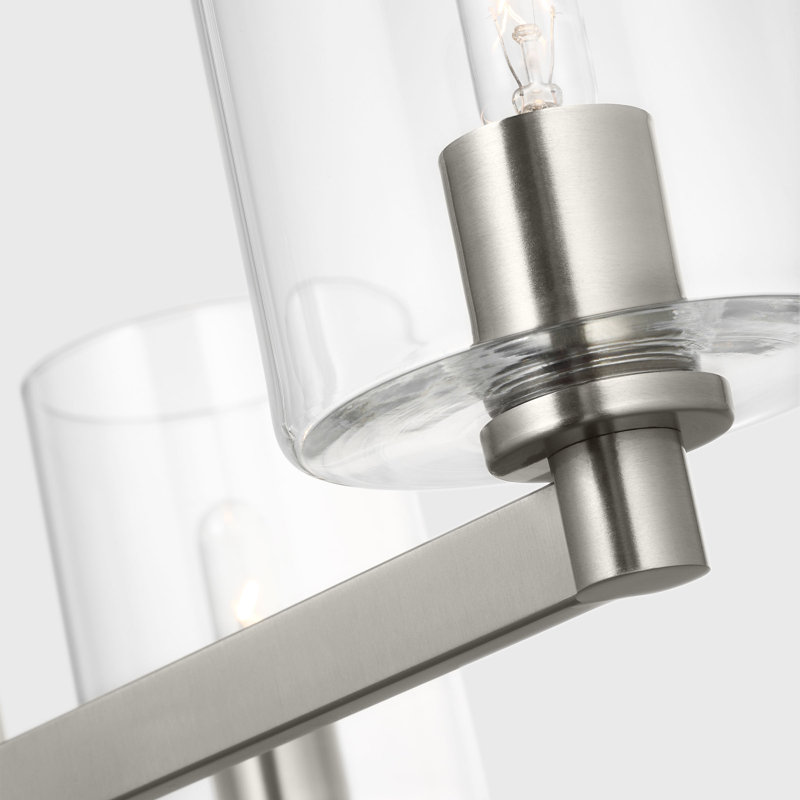 3 - Light Semi Flush Mount, Brushed Nickel