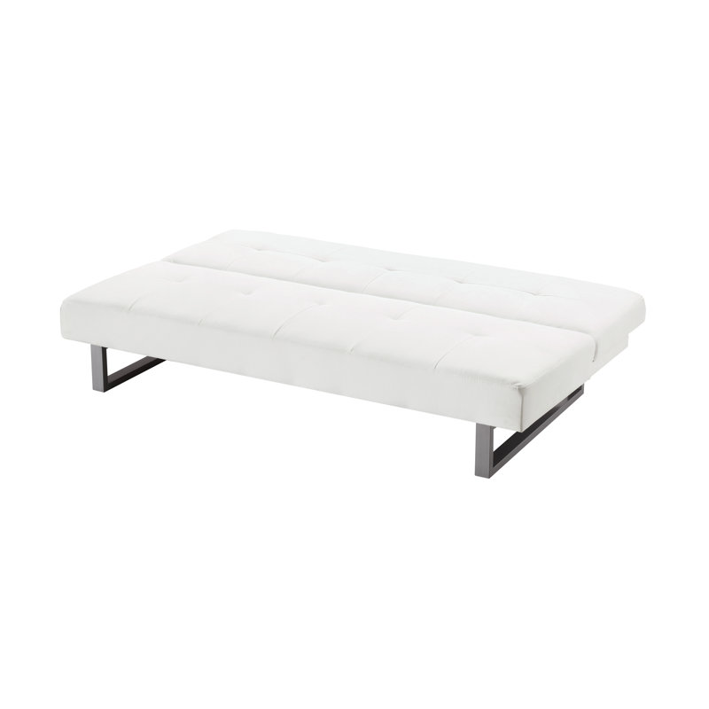 Chroma Faux Leather Sofa Bed, White Faux Leather