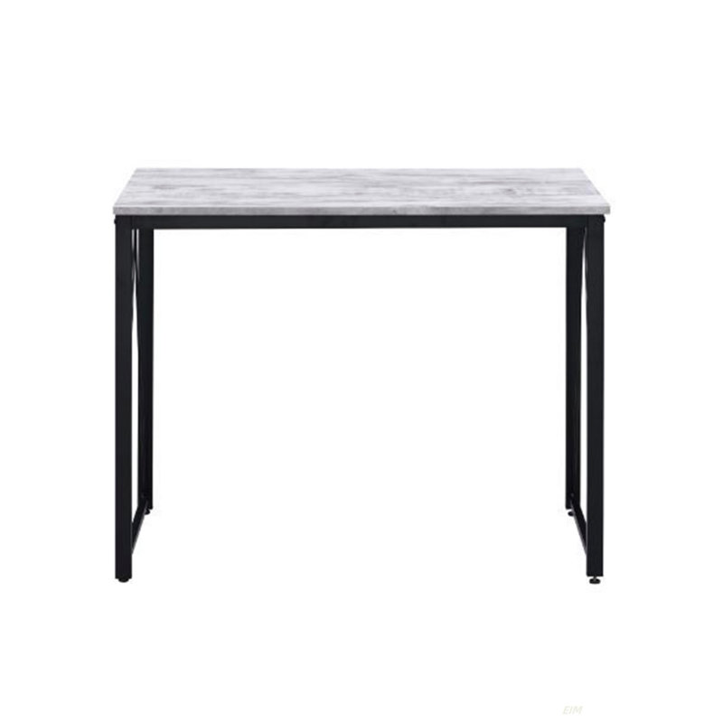 Divulge and black writing desk, 28" H x 35" W x 18" D, Antique White