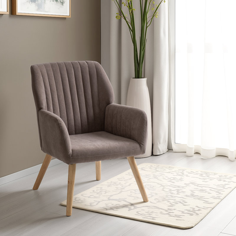 Velvet Side Chair, Brown