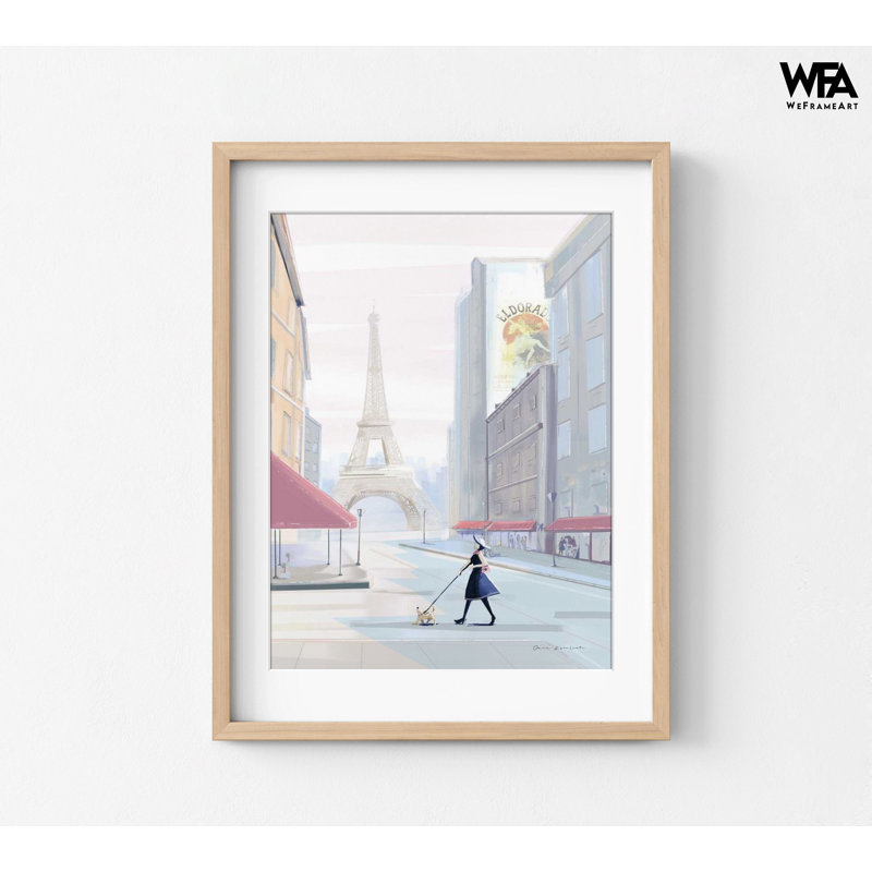 «Paris Morning Walk» par Omar Escalante, affiche classique de Paris, œuvre d'art en français, affiche française, Tanné