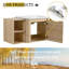 Meuble-lavabo mural avec tablettes de rangement-1943321371