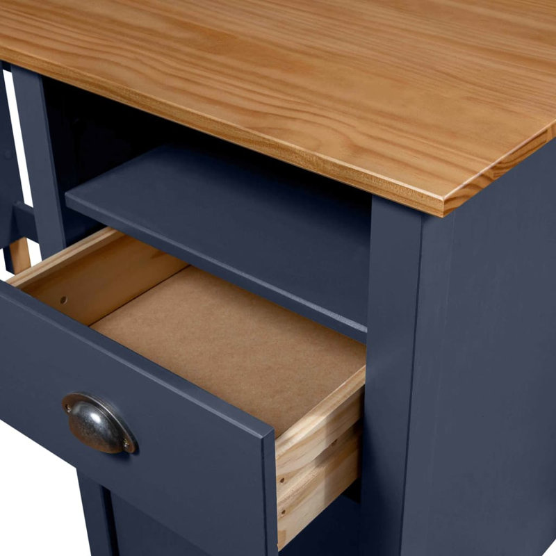 Michaelis Desk Hill With 3 Drawers, Grey