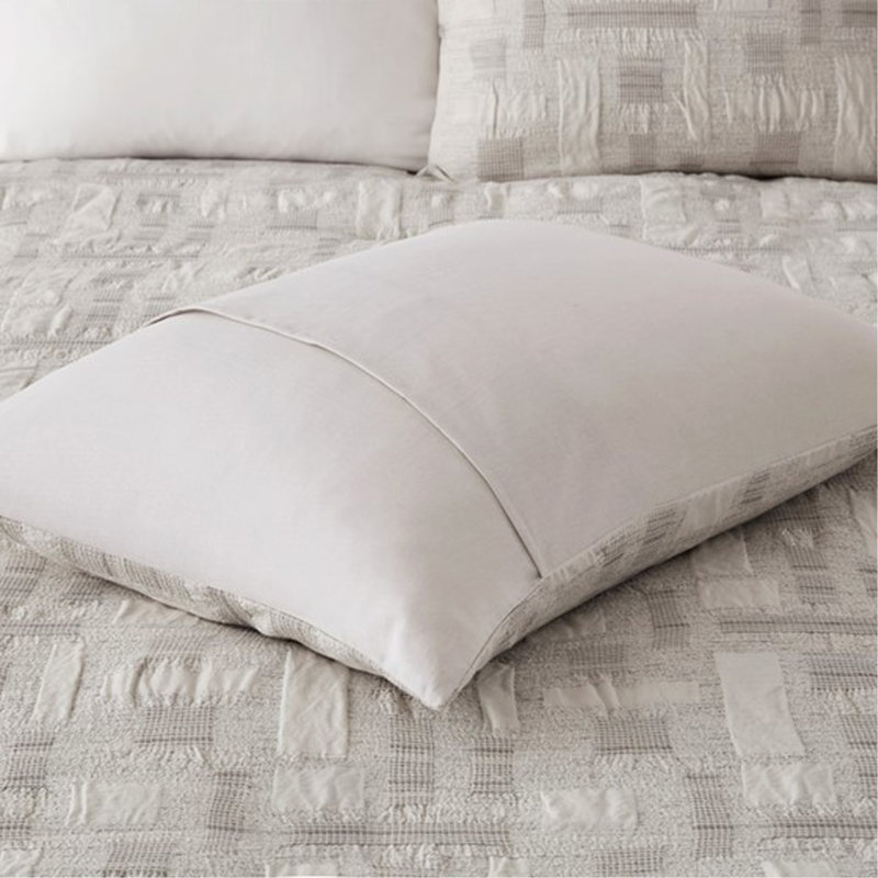 Ensemble de housse de couette en jacquard de coton élégant / double, doux et élégant pour une chambre luxueuse