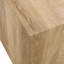 Table basse cubique à grain de bois naturel - 12 po x 12 po x 19,6 po