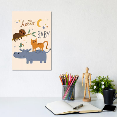 Baby Animal Menagerie VI by Nina Seven - Wrapped Canvas Print