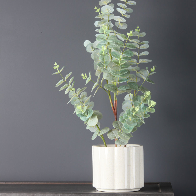Cream Speckle Planter Wide Rib Medium