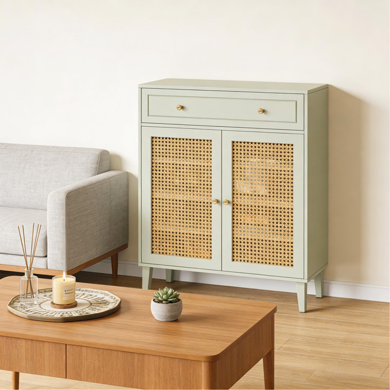 Shoe Organizer,Chic Shoe Cabinet,Special Cabinet, Mint Green, 43.7"H x  31.49"W x  15.74"D