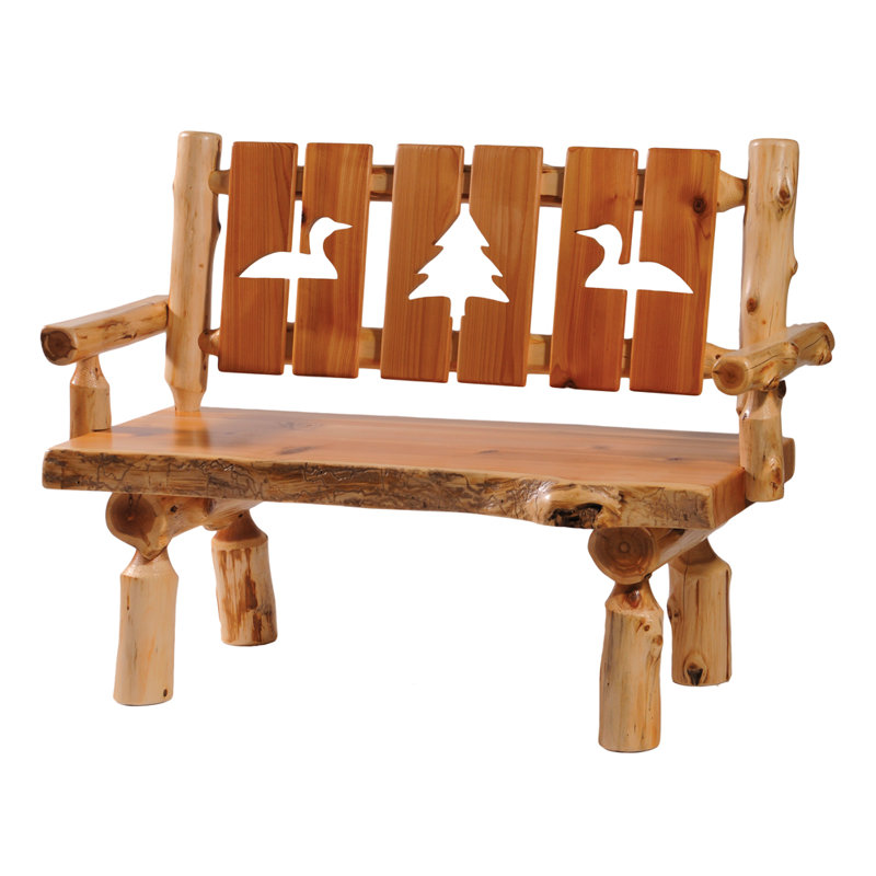 Banc traditionnel en bois de cèdre, 48"