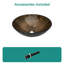 Tempered Glass Vessel Sink With Pop-Up Drain For Bathroom