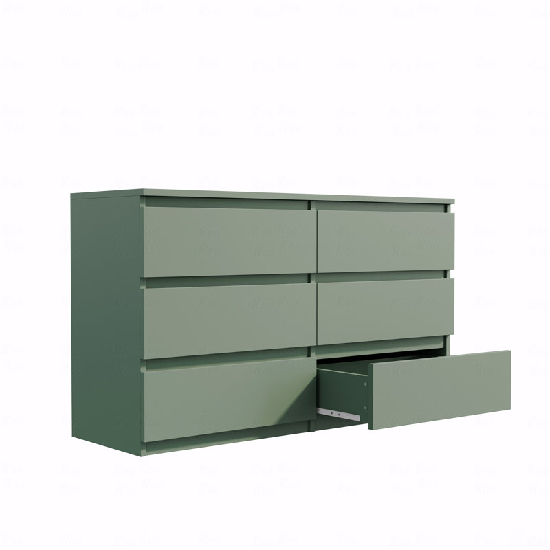 Grande commode 6 tiroirs Green, Vert