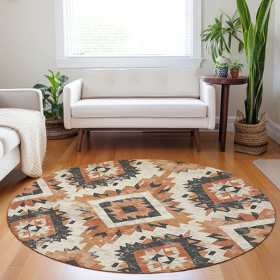 Tapis terre cuite lavable à la machine intérieur / extérieur Xhevrie