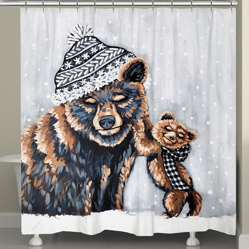 Rideau de douche Mayo Bear Snow Day