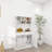 Tall Kitchen Storage Cabinet With 3 Adjustable Shelves, 2 Drawers And 1 Tilt Out Trash Cabinet