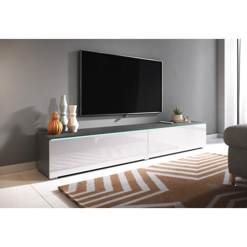 Bahwana TV Stand, Matera/Gloss White, 180cm