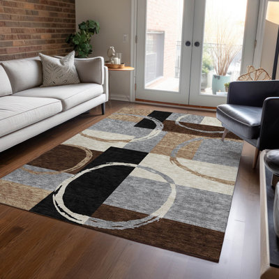 Aleh Area Rug with Non-Slip Backing