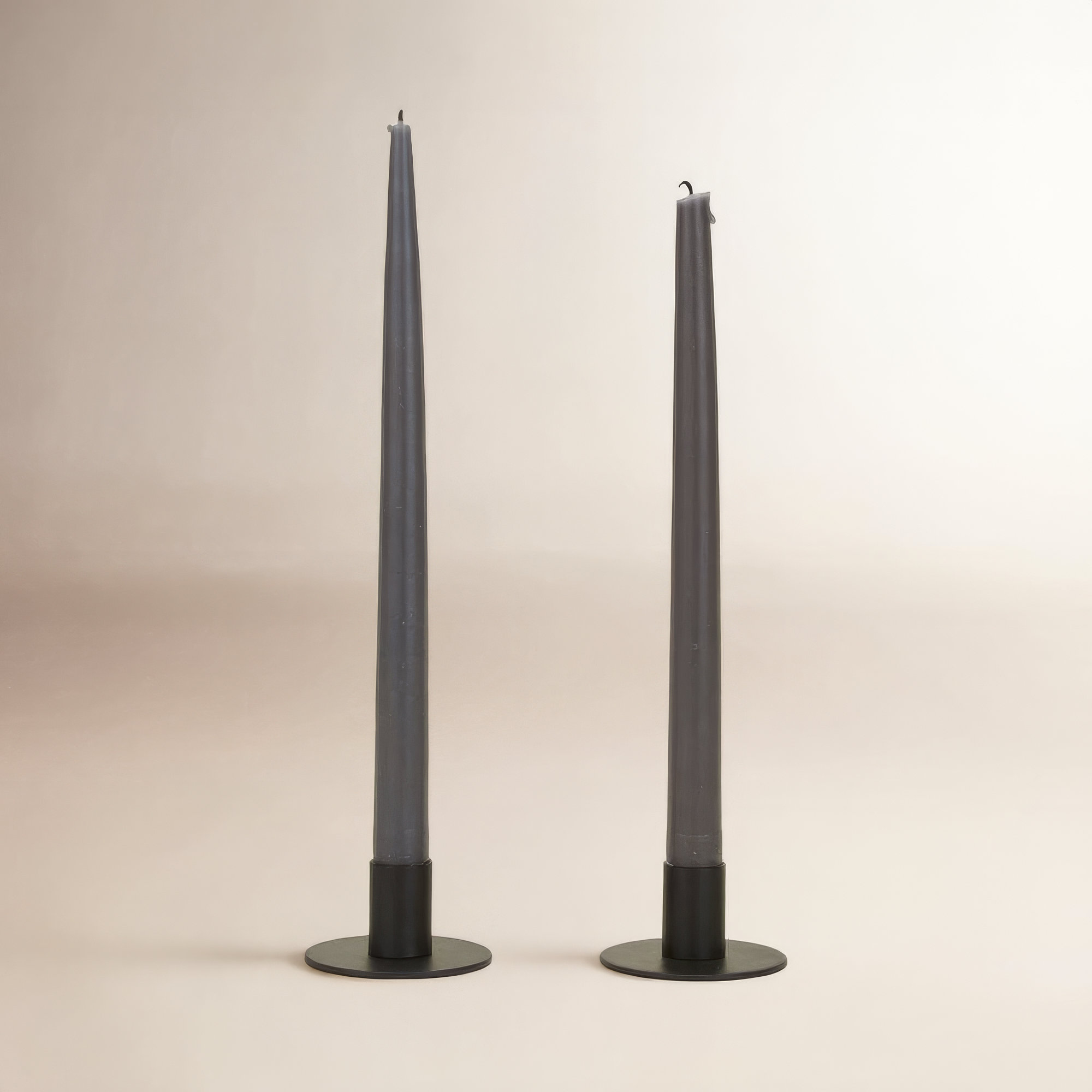 Essential 1.5'' H Stainless Steel Tabletop Candlestick, Black