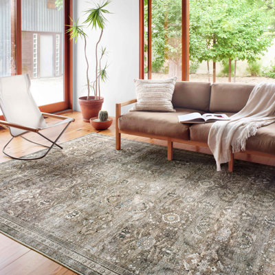 Sim Oriental Antique/Moss Area Rug