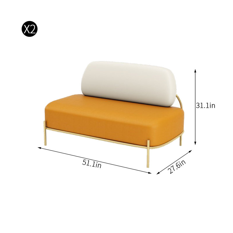 Banc rembourré en similicuir Light Luxury