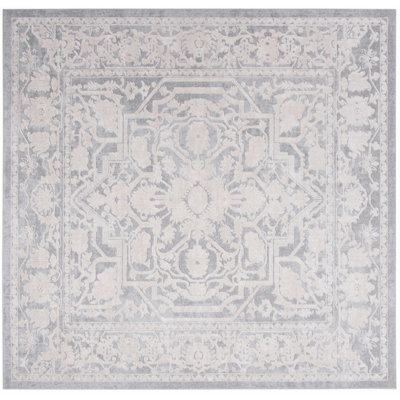 Calidia Oriental Light Gray Area Rug