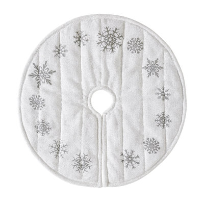 Yuletide Burlap Cotton Tree Skirt