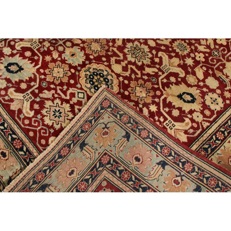 One-of-a-Kind 4'10" X 7'4" 1900s Wool Area Rug in Red
