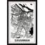 «Savannah Street Map», impression d'art textuel sur papier encadré-1913375774