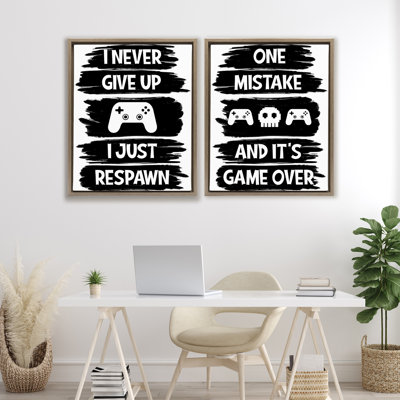 Ensemble de cadres flottants 2 pièces Motivational Gamer, par Marcus Prime