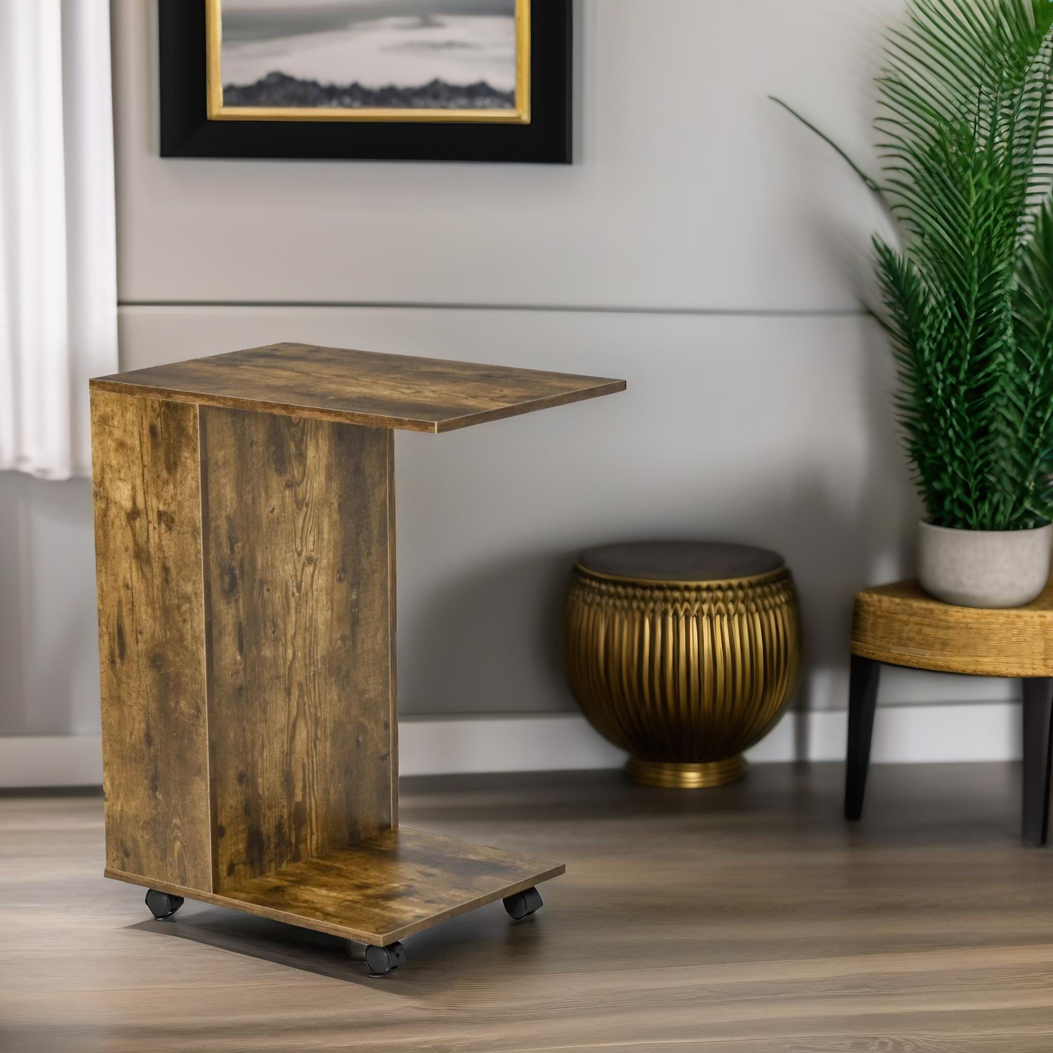 Borough Wharf Carnevale C Shaped End Table With Storage Living Room ...