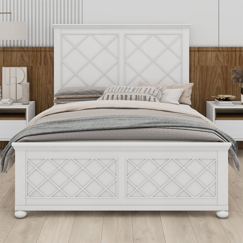 Base de lit en bois massif, Double 