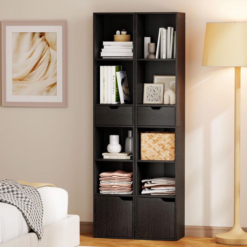 158cm H x 30cm W Standard Bookcase, Black