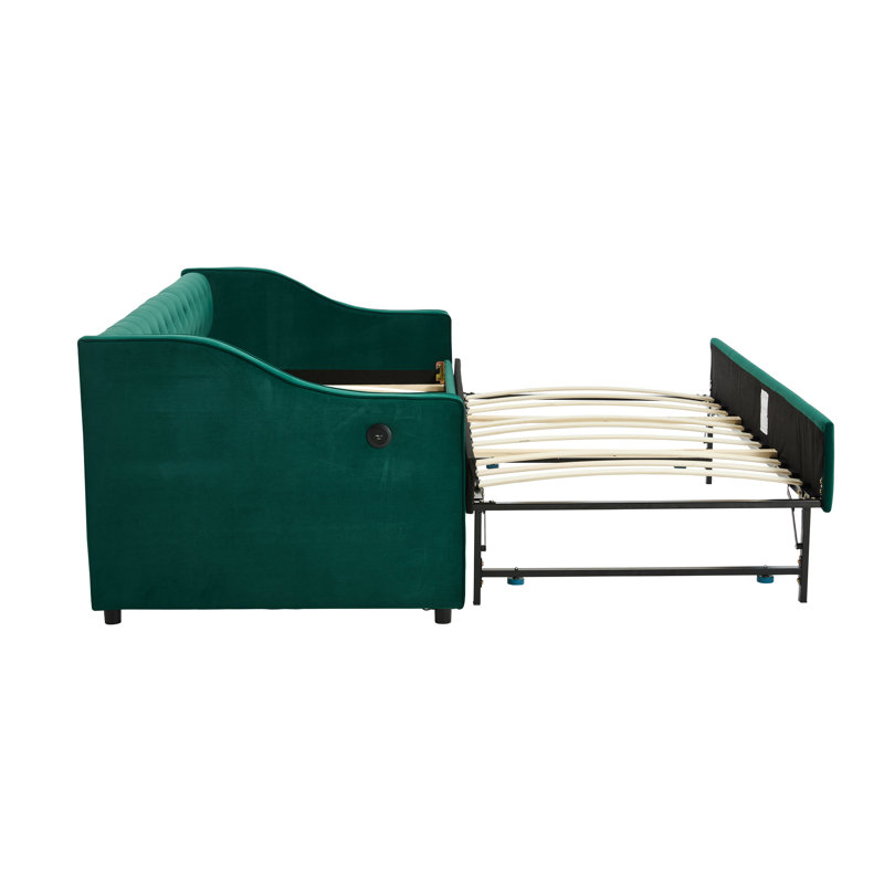 Lits simples en velours avec lit gigogne et peu encombrants, design moderne pour la maison