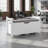36" Garage Storage Bench with Cushion Seat, Flip-Top Lid and Safety Hinges for Utility Room