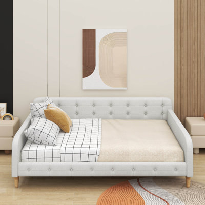 Queen Size Upholstered Daybed With 4 Support Legs