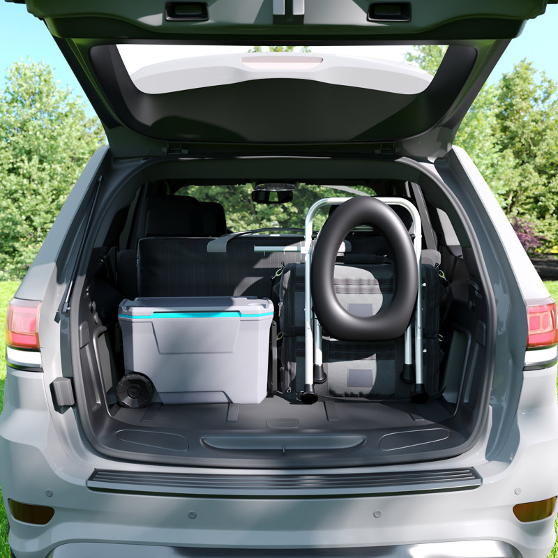 Medical Grade Folding Travel Toilet With Cushioned Seat And Non-Slip Feet