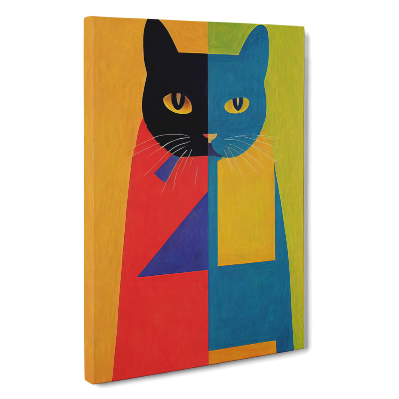 Cat In Abstract No.1 - Wrapped Canvas